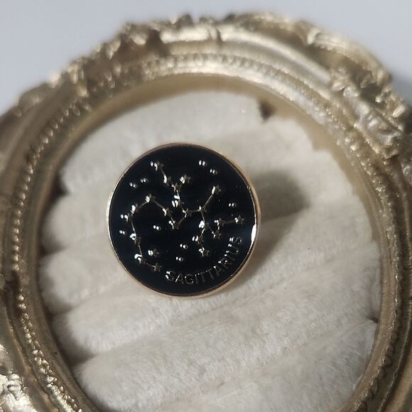 Gold and Black Sagittarius Pin - Picture 2 of 4